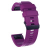 Curea silicon compatibila Garmin Fenix 5, 22mm, Purple/Black, Very Dream