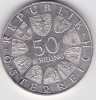 AUSTRIA 50 SCHILLING 1965, Europa, Argint