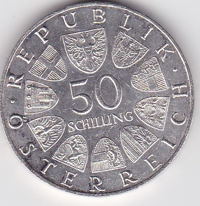 AUSTRIA 50 SCHILLING 1965