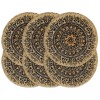 VidaXL Naproane, 6 buc., albastru &icirc;nchis, 38 cm, iută, rotund