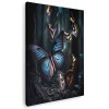 Tablou canvas fluturi in padure, albastru, negru, mov 1086 Tablou canvas pe panza CU RAMA 50x70 cm