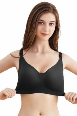 Sutien Alăptat fără Cusături și fără &amp;Icirc;ntărituri - Negru - L, Negru foto