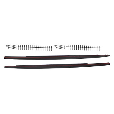 Set 2 buc. ornament prag BMW Seria 5 (G30/G31), 05.2017-08.2020, partea stanga, type M-Performance; negru mat; plastic; TUNING, foto