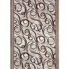Traversa Festonata Surfilata, Model Print 1304, Tesatura Plata, Latime 2m, Marime 200 x 300 cm, Crem, Maro, Antialergic, Polipropilena, Living, Dormit
