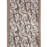 Cumpara ieftin Traversa Festonata Surfilata, Model Print 1304, Tesatura Plata, Latime 2m, Marime 200 x 300 cm, Crem, Maro, Antialergic, Polipropilena, Living, Dormit