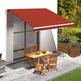 Cumpara ieftin P&acirc;nză de copertină, portocaliu și maro, 400 x 300 cm