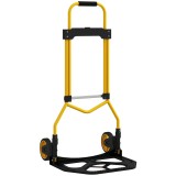 HOMCOM Cărucior de Transport cu M&acirc;ner Telescopic, Capacitate 60 kg, Cadru din Oțel, Galben | Aosom Romania