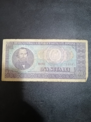 Bancnota UNA SUTA LEI - 100 Lei - 1966 foto