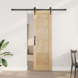 Ușa glisantă cu set de hardware 61x198.5 cm din lemn masiv de pin