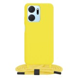 Husa cu snur compatibila honor x7a, prindere la gat regrabila, crossbody, galben