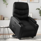 VidaXL Fotoliu rabatabil cu ridicare, negru, piele ecologică 3204658