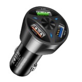 Incarcator auto universal Power Quick Charger 3.0, 3 porturi USB, incarcare rapida, negru, Elmhurst