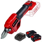 Einhell GE-LS 18 Li PXC + Twinpack + 4514095 - Foarfeca pentru crengi 28 mm + Set 2 acumulatori si incarcator Li-Ion 18 V 4 Ah