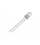LED 5mm 12V lumina portocalie 2180-3000mcd 30grade frontal convex, Optosupply