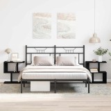 VidaXL Noptiere, 2 buc., stejar negru, 50x30x51,5 cm, lemn prelucrat