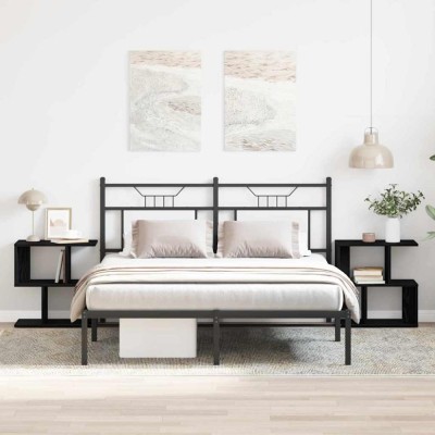 vidaXL Dulap de noapte 2 pcs Stejar negru 50 x 30 x 51,5 cm 862620 foto