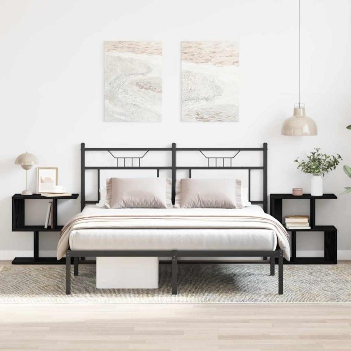 vidaXL Dulap de noapte 2 pcs Stejar negru 50 x 30 x 51,5 cm 862620