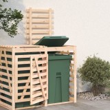 Extensie Depozitare Pubelă Gunoi, Lemn Masiv Pin, 78x91.5x128.5cm, Usa+Incuietoare, Design Ventilat, Extensie Magazie