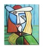 Tablou celebru portret abstract pictat manual, 60x50cm ulei pe panza, reproducere Pablo Picasso