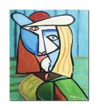 Cumpara ieftin Tablou celebru portret abstract pictat manual, 60x50cm ulei pe panza, reproducere Pablo Picasso
