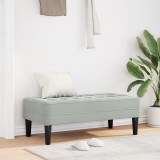 Bancă vidaXL Gri deschis 113 cm Catifea