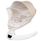Leagan electric pentru bebelusi cu spatar reglabil si senzor de miscare, appekids evoque - bubble beige