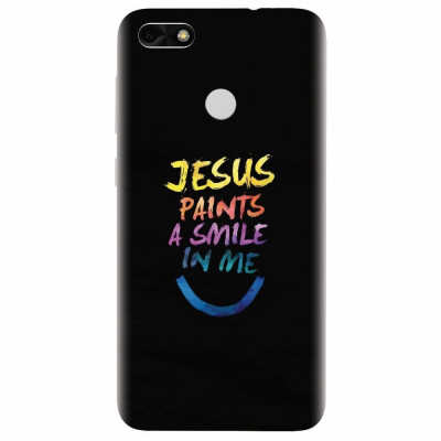Husa silicon pentru Huawei P9 Lite, Jesus Paints A Smile In Me foto