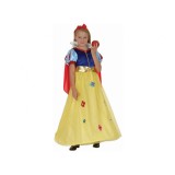 Costum carnaval Albă ca Zăpada pentru copii cu pelerina, marime 120-130 cm, multicolor