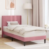 vidaXL Cadru de pat cu headboard Roz 80 x 200 cm Catifea 42027470