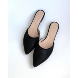 Saboti dama din piele intoarsa Calista Black