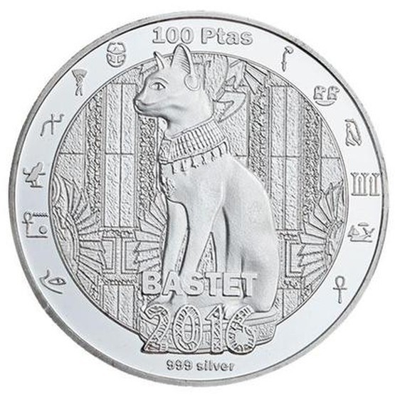 Sahara Occidentala 100 Peseta 2016 Pisica Bastet UNC 40mm