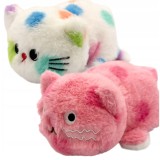 JUCĂRIE DE PLUȘ CU DOUĂ FEȚE MASCOTĂ PISICĂ JUCĂRIE DE PLUȘ URSUȚ