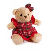 Figurina Ursulet Fetita Craciun textil multicolor cm 21 x 16 x 22 H