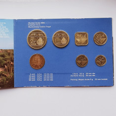 M0003 Aruba set monetarie 6 monede 1989 5, 10, 25, 50 Cents 1, 2½ Florin MS 4