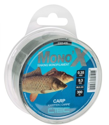 Fir Monofilament C-Tec Carp, 0.35mm, 9.3kg, Black, 300m foto