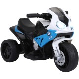HOMCOM Motocicletă Electrică pentru Copii 18-36 Luni cu Licență BMW, 6V, 3 Roți, Faruri, Muzică, 2,5 km/h, Max 20kg, Albastru | Aosom Romania