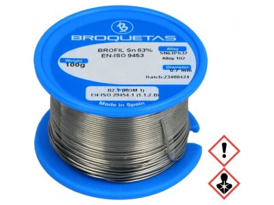 S&amp;acirc;rmă de lipit 0,7mm 100g cu plumb 183&amp;deg;C foto