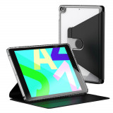 Husa tableta pentru ipad 10.2 (2019/2020/2021), crystal book, bumper rigid, black