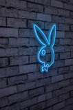 Decoratiune luminoasa LED, Playboy, Benzi flexibile de neon, DC 12 V, Albastru, Neon Graph