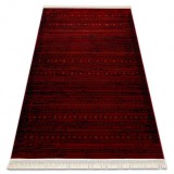 ORIENT 5820 covor visiniu / negru Oriental, dunga cu franjuri, 200x290 cm