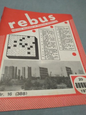 REVISTA REBUS NR.16 /20 AUGUST 1973 foto