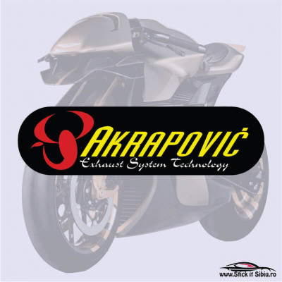 AKRAPOVIC-MODEL 2-STICKERE MOTO - 20 cm. x 5.56 cm. foto