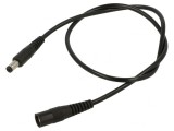 Cablu Alimentare DC 5,5/2,1 la 5,5/1,7 Negru 1x0,5mm2, WEST POL