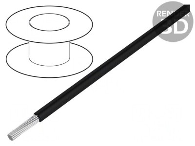Cablu EcoGen&amp;reg;,EcoWire Metric litat Cu 0,5mm2 MPPE negru 600V: cod: 67050-BK321, foto