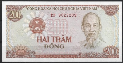 !!! F. RARR : RADAR : VIETNAM - 200 DONG 1987 - P 100 c - UNC / CEA DIN SCAN / RADAR 9022209 foto