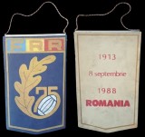 NI3D-151 Fanion Federația Rom&acirc;nă de Rugby 1913 1988, perioada comunistă