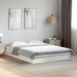Gossi cadru de pat, alb, 140x200 cm, lemn prelucrat