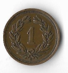 Moneda 1 rappen 1929 - ELvetia foto