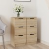 VidaXL Servante, 2 buc., stejar sonoma, 30x30x70 cm, lemn prelucrat