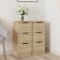 vidaXL Servante, 2 buc., stejar sonoma, 30x30x70 cm, lemn prelucrat